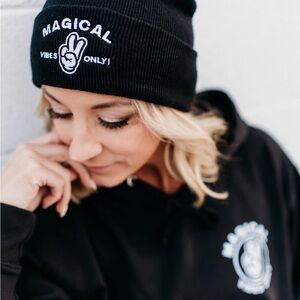 Flying House Threads Magical Vibes Only Black Beanie